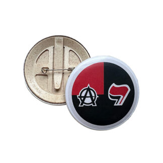 Intersectional Activist Button Badge: Anarchism & Anti-fascism